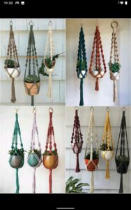Hand craft plant hanging